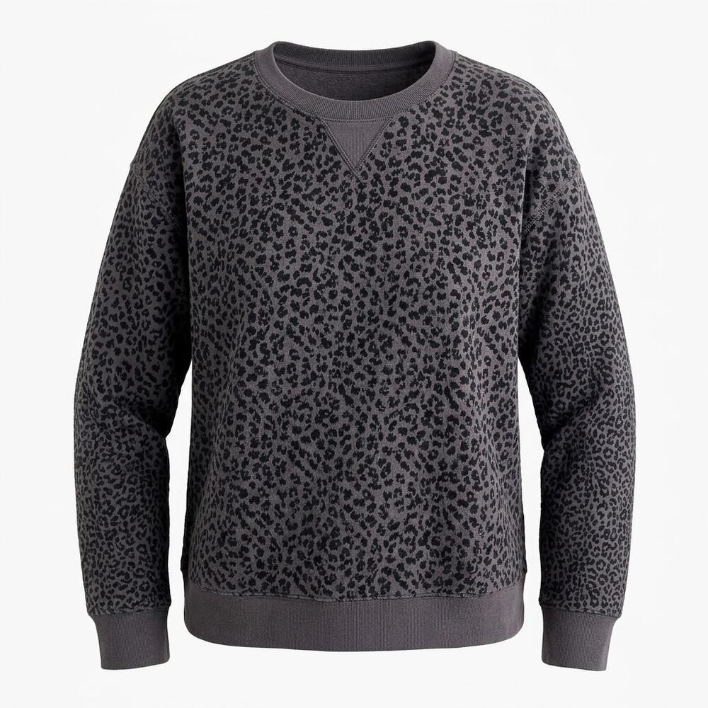 J.Crew Animal Print Crew Neck Knit Stretch Sweatshirt Women Plus Size 3X